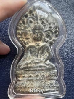 Phra Chiang Seen Thai Buddha Amulet-Old &Worn-In Plastic Case-As Is