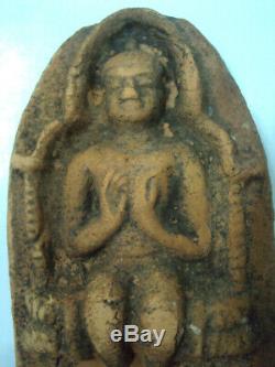 Phra Dvaravati Buddha Tablet Terracotta Bagan Pyu 1300 Years Old Thai Amulet