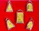 Phra Gold Leklai Benjapakee Power 5pcs Talisman Magic Thai Buddha Somdej Amulet