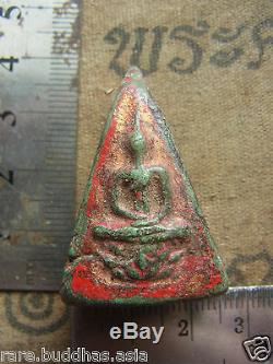 Phra Jitlada Somdej Kru Wat Phra Kaew yr 2411 Thai Buddha Amulet stainless case