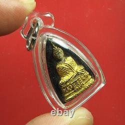 Phra Kaew morakot LP Rerm Wat Bangpra. BE. 2513 Thai buddha Amulets& Card# 2