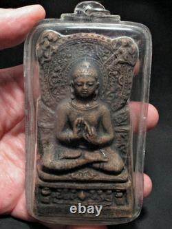 Phra Kan Phai LP Pina Wat Sanom Lao Rare Buddha 1984 Big Pendant