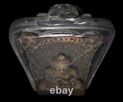Phra Kan Phai LP Pina Wat Sanom Lao Rare Buddha 1984 Big Pendant