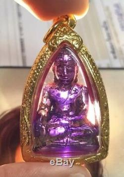 Phra Keaw Gems Carve Stone Case Thai Amulet Buddha Charm Magic Talisman Pendant