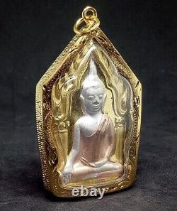 Phra Khun Paen LP Poon Behind Kuman Thong Treasure Pendant Thai Buddha Amulet