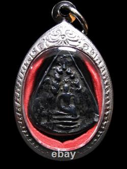 Phra Klip Bua, LP Derm, Naga Reverse, Rare Mekhaphat Metal, Thai Buddha Amulet