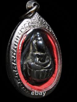 Phra Klip Bua, LP Derm, Naga Reverse, Rare Mekhaphat Metal, Thai Buddha Amulet