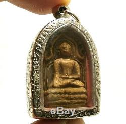 Phra Kong Thai Antique For Merchant Investor Miracle Buddha Amulet Great Pendant
