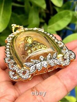 Phra Kring 7 Color With Case Handmade Gem Thai Amulet Buddha Talisman Charm K565