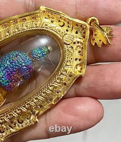 Phra Kring 7 Color With Case Handmade Gem Thai Amulet Buddha Talisman Charm K565