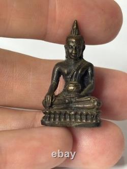Phra Kring Naga Bronze Statue Chatree Talisman Dragon Thai Buddha Amulet 1 1/4