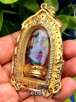Phra Kring Paowares 7 Color With Gem Thai Buddha Amulet Pendant Talisman K565