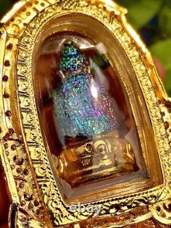 Phra Kring Paowares 7 Color With Gem Thai Buddha Amulet Pendant Talisman K565