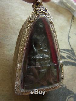 Phra Kring Porwares Bucha Rattana Kosin age year 2434 Thai Buddha Silver case