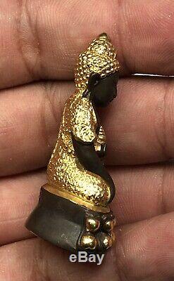 Phra Kring Somdej Bell Ring Gold Case Thai Buddha Amulet Talisman Necklace K380