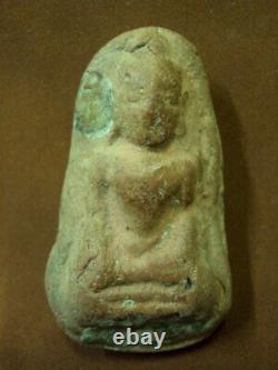 Phra Kru Tiger Cave Buddha Talisman Figure 1300 year Old Thai Amulet Buddhism
