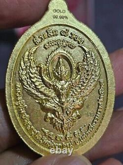 Phra LP Im Pay off debt Temple Talisman Pendant Gold Thai Buddha Amulet diamond