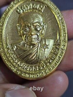 Phra LP Im Pay off debt Temple Talisman Pendant Gold Thai Buddha Amulet diamond