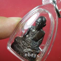 Phra LP Koon wat banrai''Roon Rake'' (Copper) BE2536, Thai buddha amulet&Card#11