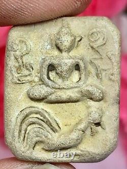 Phra LP Parn On Chicken Certificate Card Magic Thai Amulet Buddha Charm Pendant