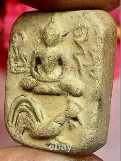 Phra LP Parn On Chicken Certificate Card Magic Thai Amulet Buddha Charm Pendant
