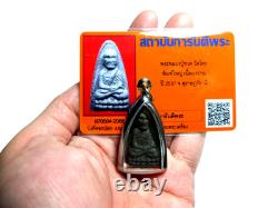 Phra LP Thuad Wat Chang Hai. Thai Buddha Amulet Certificate Health Protection