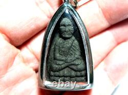 Phra LP Thuad Wat Chang Hai. Thai Buddha Amulet Certificate Health Protection