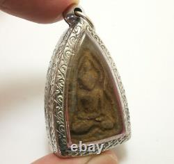 Phra Lp Boon Enlighten Buddha Success Rich Lucky Thai Magic Yant Amulet Pendant
