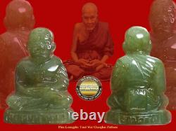 Phra Lp Toud Wat Changhai Jade Caved Magic Statue Real Jade Buddha Thai Amulet