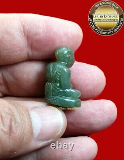 Phra Lp Toud Wat Changhai Jade Caved Magic Statue Real Jade Buddha Thai Amulet