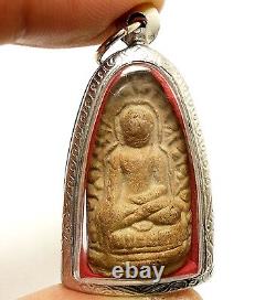 Phra Lue Lampoon Thai Buddhism Antique Buddha Lucky Success Amulet Rare Pendant