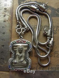 Phra Mahesuan Kru Wat Phra sri Mahathat, Suphanburi Thai Buddha Amulet necklace
