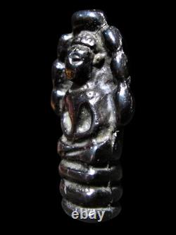 Phra Nak Prok Buddha Amulet Mekkapat Metal, Thai Antique Talisman Pendant