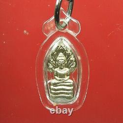 Phra Nak Prok LP Koon wat banrai BE. 2537 (Nur Silver), Thai buddha amulet&Card#3