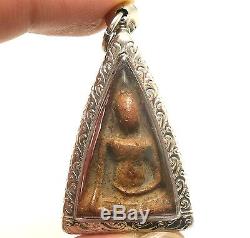 Phra Nangphaya Thai Antique Real Powerful Buddha Lucky Rich Happy Amulet Pendant