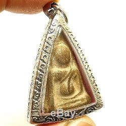Phra Nangphaya Thai Antique Real Powerful Top 5 Benjapakee Buddha Amulet Pendant