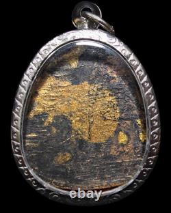 Phra Narai Song Puen Gilded Kru Wat Phra Sri Mahathat Thai Antique Buddha Amulet