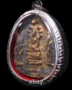 Phra Narai Song Puen Gilded Kru Wat Phra Sri Mahathat Thai Antique Buddha Amulet