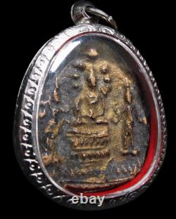 Phra Narai Song Puen Gilded Kru Wat Phra Sri Mahathat Thai Antique Buddha Amulet
