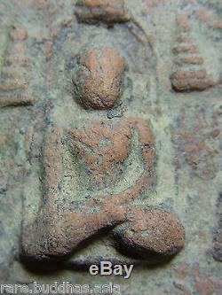 Phra Near Din, Kru Wat Nangtra, Nakhon Srithamaraj, Thai Buddha, Silver case, Amulet