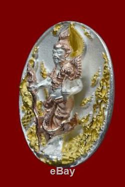 Phra New Hermit Cheevaka Doctor Healing Lord Thai Buddha Amulet Health Silver