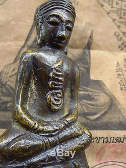 Phra Ngang Bucha Statue, Ayutthaya Old 200 year Thai Buddha Amulet