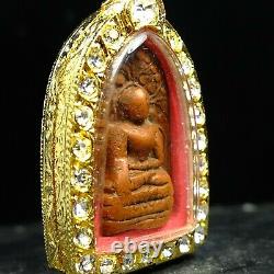 Phra Pern Lamphun Kru Wat Mahawan, Phim Yai, Thai Buddha Amulet, silver Case