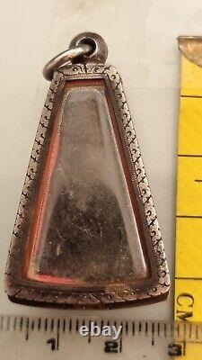 Phra Phong Suphan Buddha Amulet Benjapakee Wat Phra Si Rattana Mahathat silver C