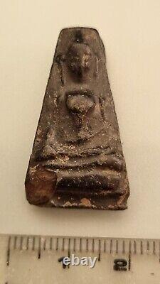 Phra Phong Suphan Buddha Amulet Benjapakee Wat Phra Si Rattana Mahathat silver C