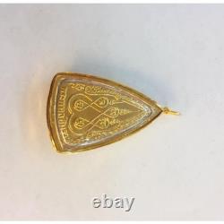 Phra Phuttha Chinnarat Buddha Thai Amulet 18K Solid Gold Frame Pendant Necklace