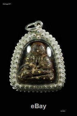 Phra Pidta 29 Takrud Solid Gold Monk Pendant Thai Buddha Amulet Prefect