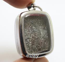 Phra Pidta Graduk Phii Black Amulet 1942 Close Eyes Buddha Thai Antique Pendant