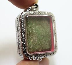 Phra Pidta Graduk Phii Green Amulet 1942 Close Eyes Buddha Thai Antique Pendant