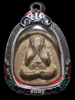 Phra Pidta Kanok-Khang, LP Toh BE2522, Bailan with 2 Takrut, Thai Buddha Amulet